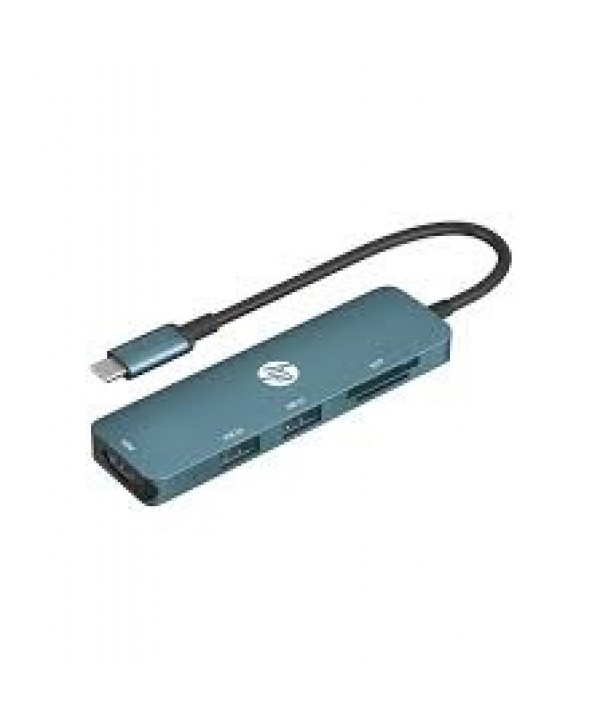 Adaptador de USB tipo C a HDMI, USB 3.0 x2, SD/TF 