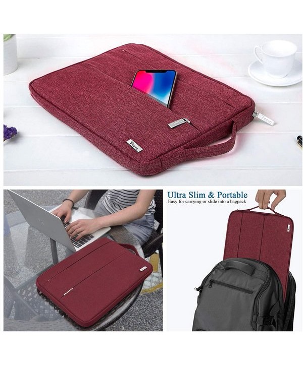 Funda de transporte Voova color vino 15, 6 pulgadas 