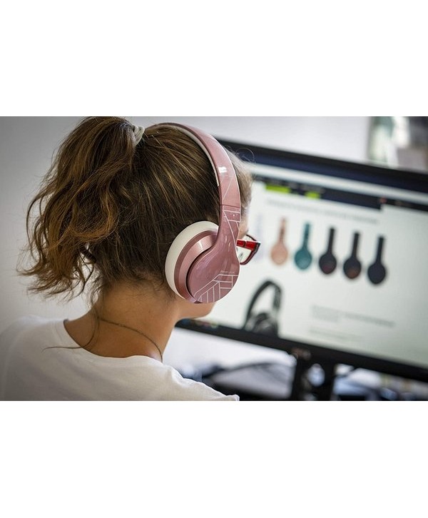 PowerLocus - Auriculares inalámbricos con Bluetooth-Oro Rosa Brillante
